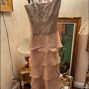 Vintage champagne prom dress.